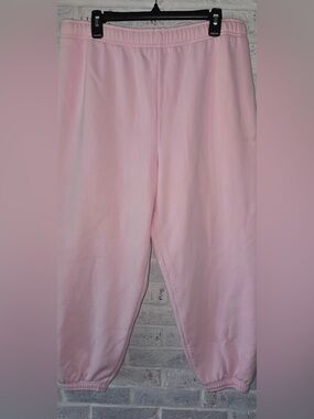 Aritzia SweatFleece Pants in Light Pink XL NWOT